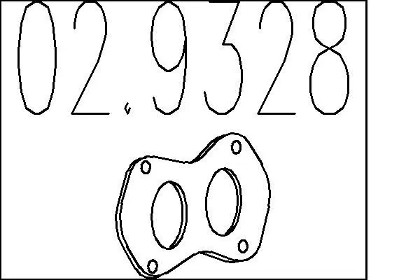 Handler.Part Gasket, exhaust pipe MTS 029328 1