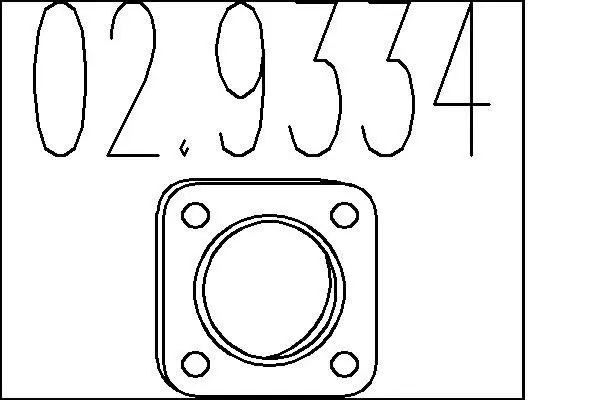 Handler.Part Gasket, exhaust pipe MTS 029334 1