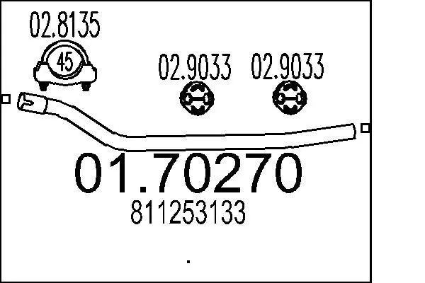 Handler.Part Exhaust pipe MTS 0170270 1