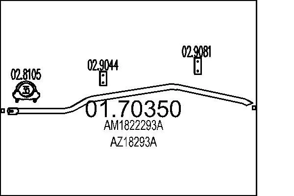 Handler.Part Exhaust pipe MTS 0170350 1