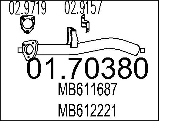 Handler.Part Exhaust pipe MTS 0170380 1