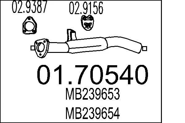 Handler.Part Exhaust pipe MTS 0170540 1