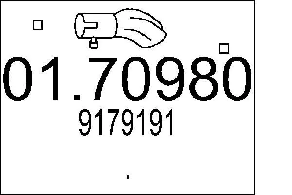 Handler.Part Exhaust pipe MTS 0170980 1