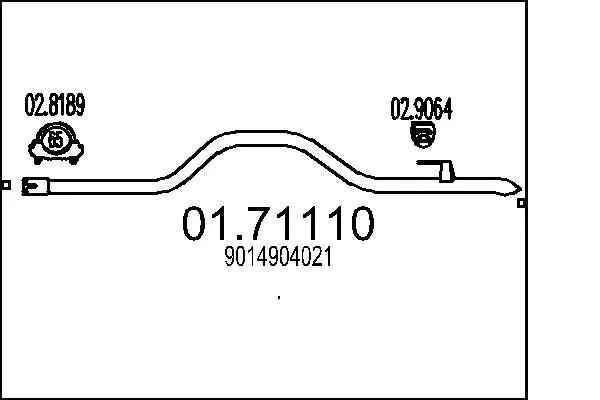 Handler.Part Exhaust pipe MTS 0171110 1