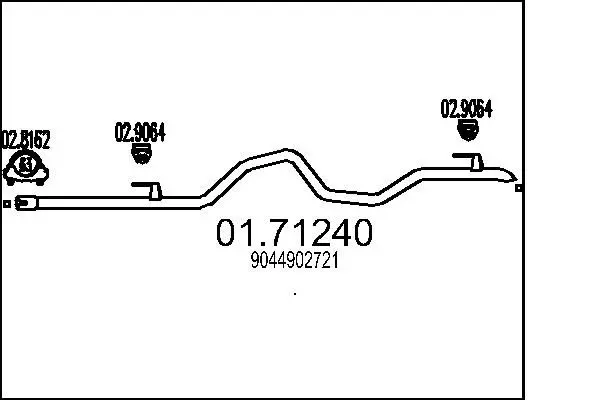 Handler.Part Exhaust pipe MTS 0171240 1