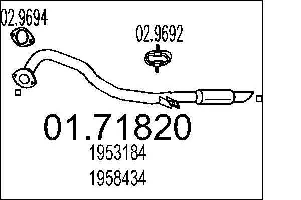 Handler.Part Exhaust pipe MTS 0171820 1