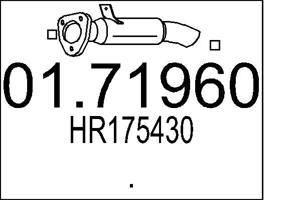 Handler.Part Exhaust pipe MTS 0171960 1