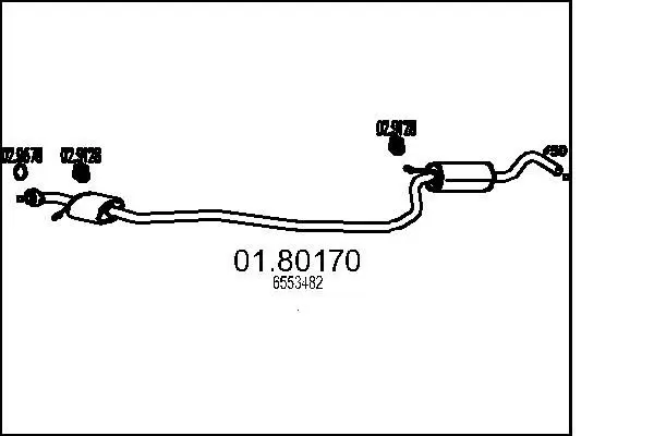 Handler.Part Middle silencer MTS 0180170 1