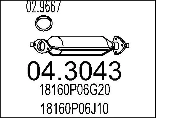 Handler.Part Catalytic converter MTS 043043 1