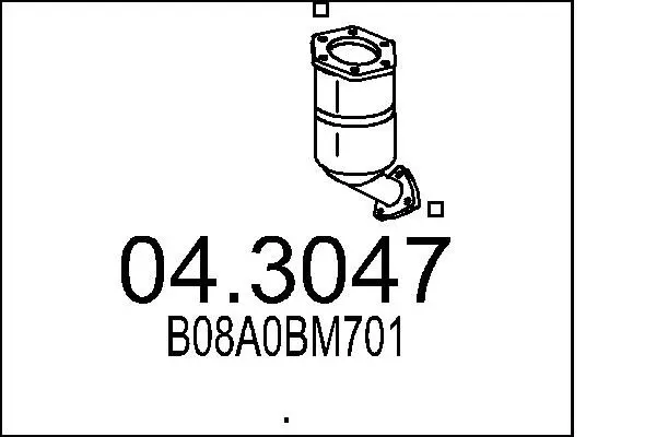 Handler.Part Catalytic converter MTS 043047 1