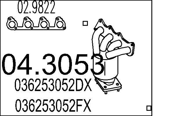 Handler.Part Catalytic converter MTS 043053 1