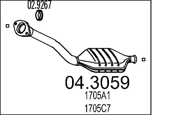 Handler.Part Catalytic converter MTS 043059 1