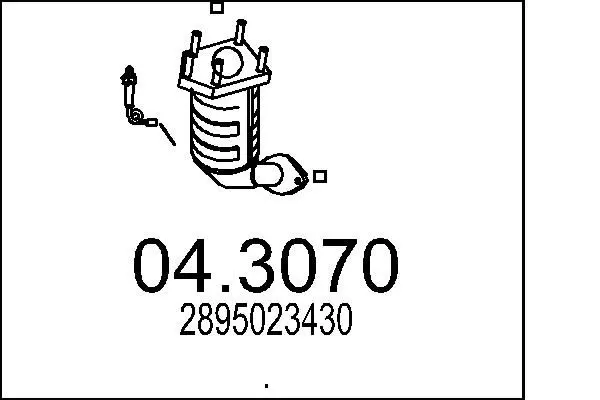 Handler.Part Catalytic converter MTS 043070 1