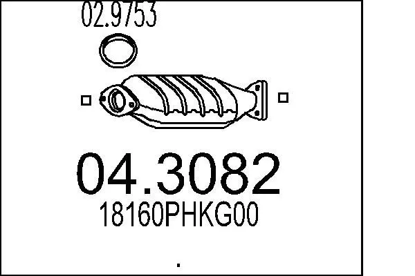 Handler.Part Catalytic converter MTS 043082 1