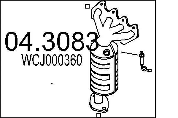 Handler.Part Catalytic converter MTS 043083 1