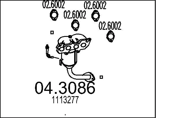 Handler.Part Catalytic converter MTS 043086 1