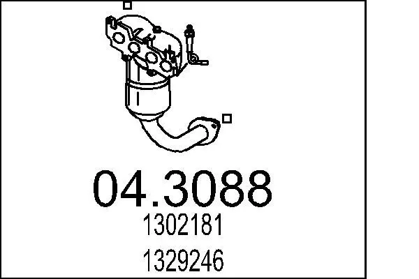 Handler.Part Catalytic converter MTS 043088 1