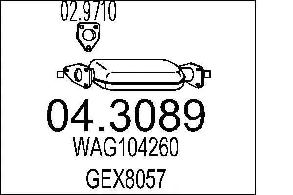 Handler.Part Catalytic converter MTS 043089 1