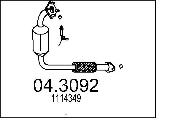 Handler.Part Catalytic converter MTS 043092 1