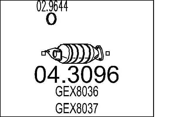 Handler.Part Catalytic converter MTS 043096 1