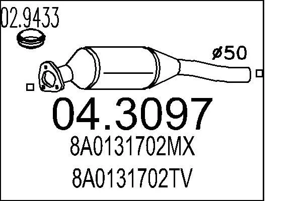 Handler.Part Catalytic converter MTS 043097 1