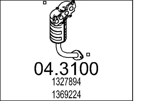 Handler.Part Catalytic converter MTS 043100 1