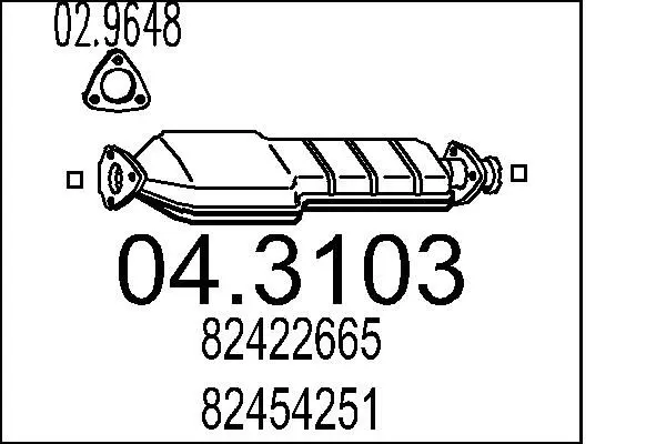 Handler.Part Catalytic converter MTS 043103 1