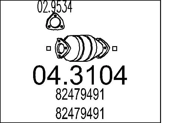 Handler.Part Catalytic converter MTS 043104 1