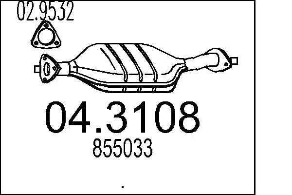 Handler.Part Catalytic converter MTS 043108 1