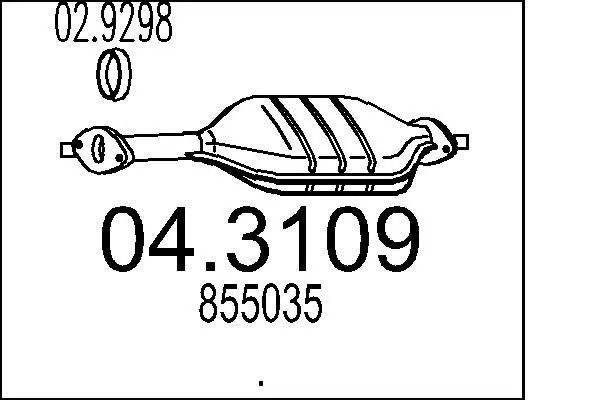 Handler.Part Catalytic converter MTS 043109 1