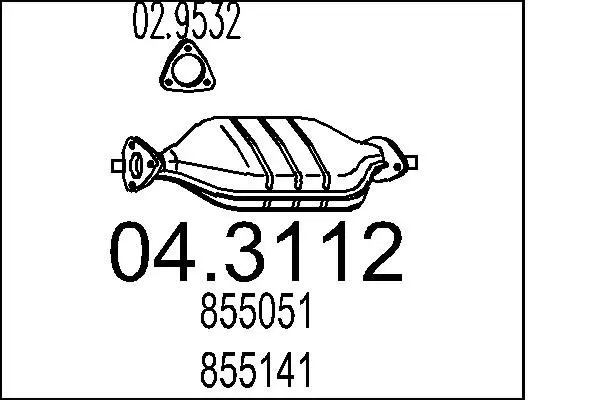 Handler.Part Catalytic converter MTS 043112 1