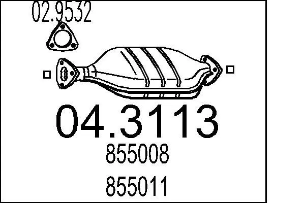 Handler.Part Catalytic converter MTS 043113 1