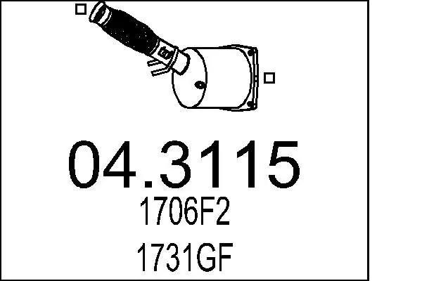 Handler.Part Catalytic converter MTS 043115 1