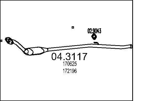 Handler.Part Catalytic converter MTS 043117 1