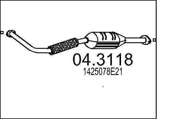 Handler.Part Catalytic converter MTS 043118 1