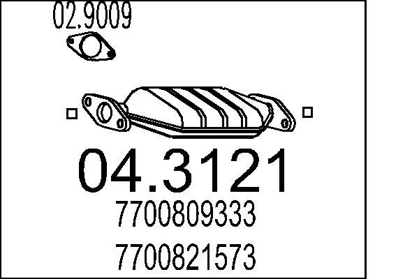 Handler.Part Catalytic converter MTS 043121 1