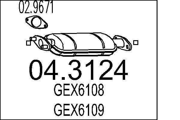 Handler.Part Catalytic converter MTS 043124 1