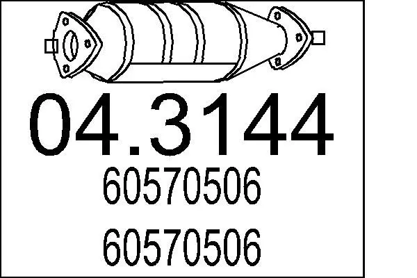 Handler.Part Catalytic converter MTS 043144 1