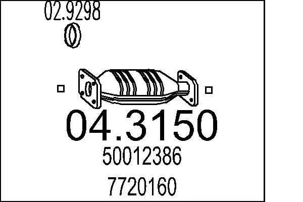 Handler.Part Catalytic converter MTS 043150 1