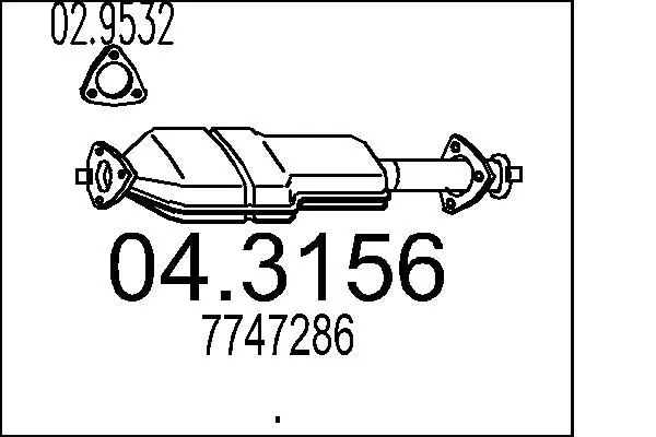 Handler.Part Catalytic converter MTS 043156 1