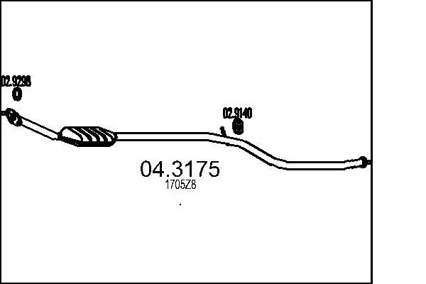 Handler.Part Catalytic converter MTS 043175 1