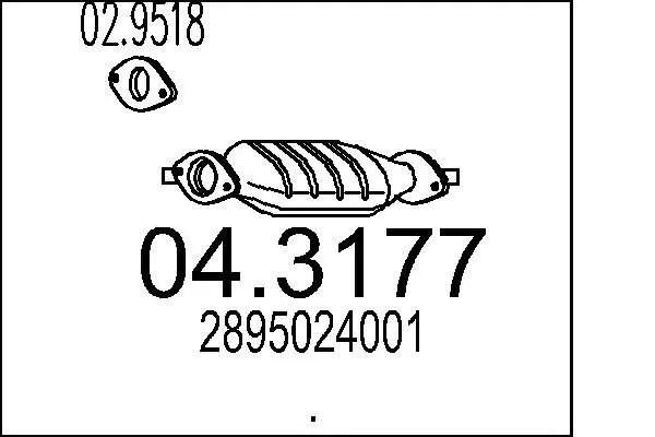 Handler.Part Catalytic converter MTS 043177 1