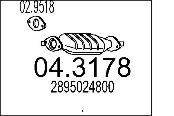 Handler.Part Catalytic converter MTS 043178 1