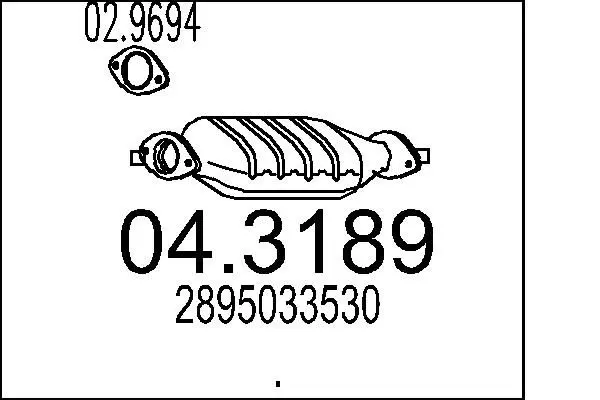 Handler.Part Catalytic converter MTS 043189 1