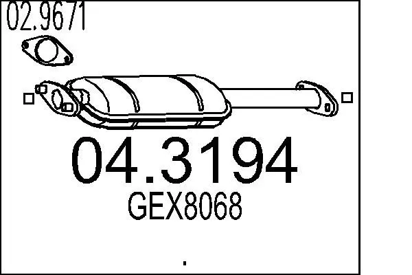 Handler.Part Catalytic converter MTS 043194 1