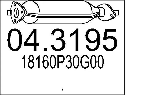 Handler.Part Catalytic converter MTS 043195 1