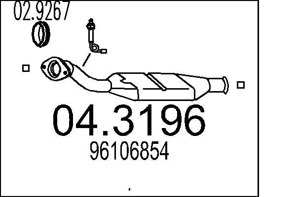 Handler.Part Catalytic converter MTS 043196 1