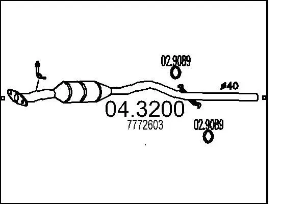 Handler.Part Catalytic converter MTS 043200 1