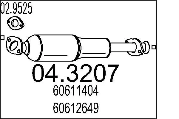 Handler.Part Catalytic converter MTS 043207 1