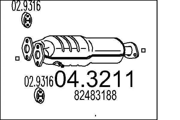 Handler.Part Catalytic converter MTS 043211 1